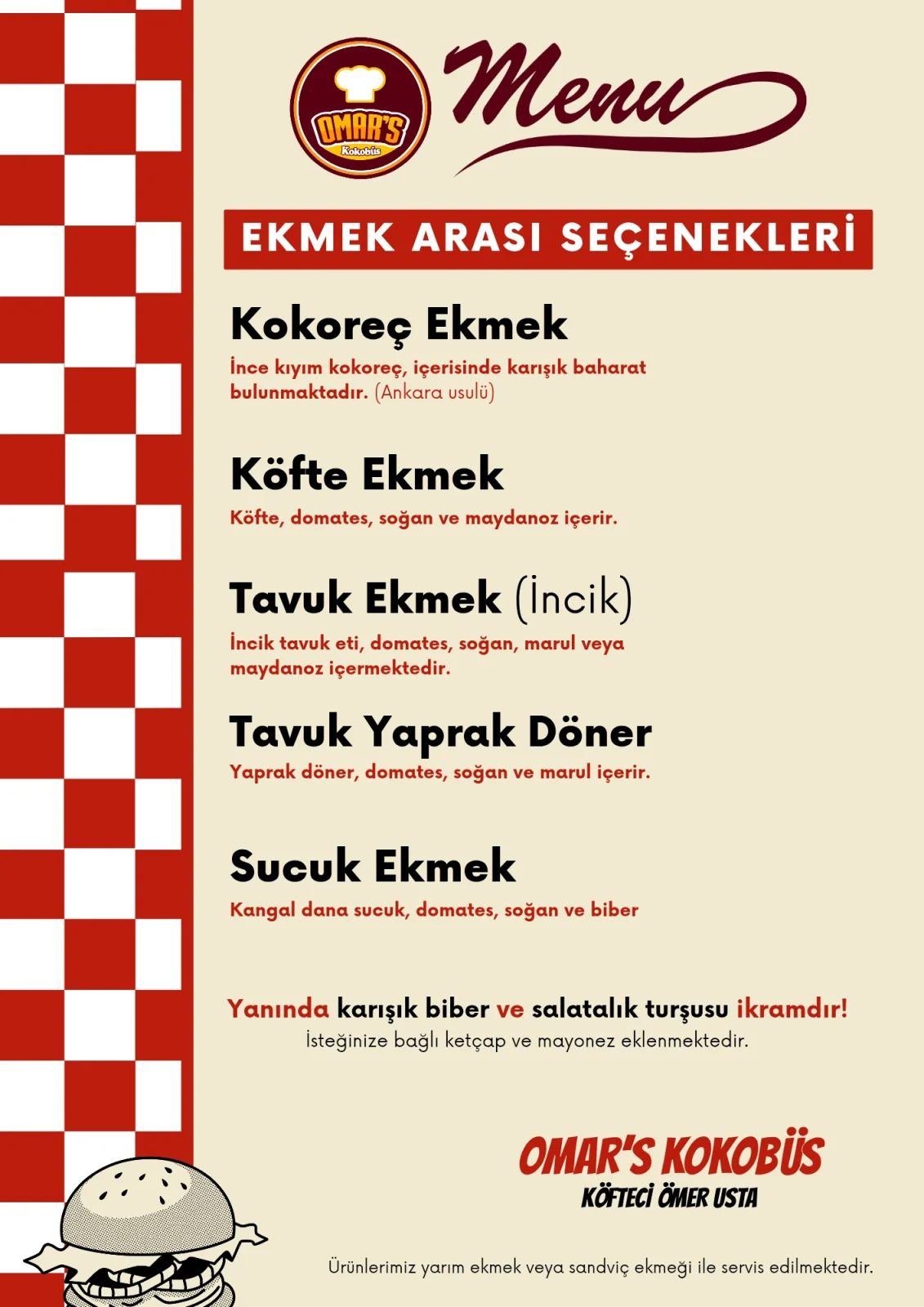 Kalkan Yemek İşletme Menüsü